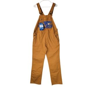 Carhartt x KSX Overalls Womens S Brown Floral Loose Fit Canvas Bib OR6973-W